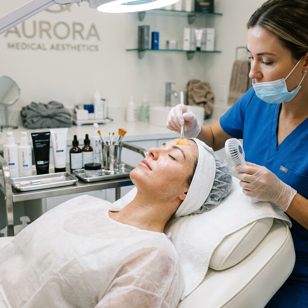 Professional chemical peel treatment at Tulip Aesthetics Clinic in Uxbridge
