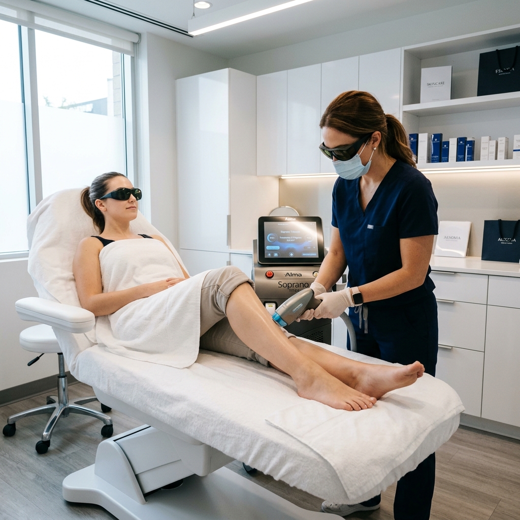 Laser hair removal treatment at Tulip Aesthetics Clinic in Uxbridge